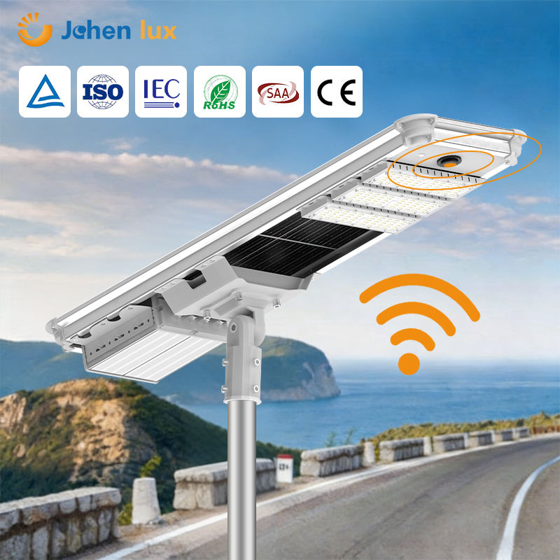 JCHEN LUX Aluminum 50W 100W 150W 200W Outdoor LED Solar Street Light with CCTV Camera - JCHEN LUX PE